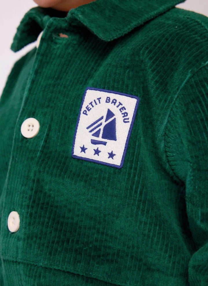 Petit Bateau - Pompist Ripp-Overall aus Bio-Baumwolle | Grün