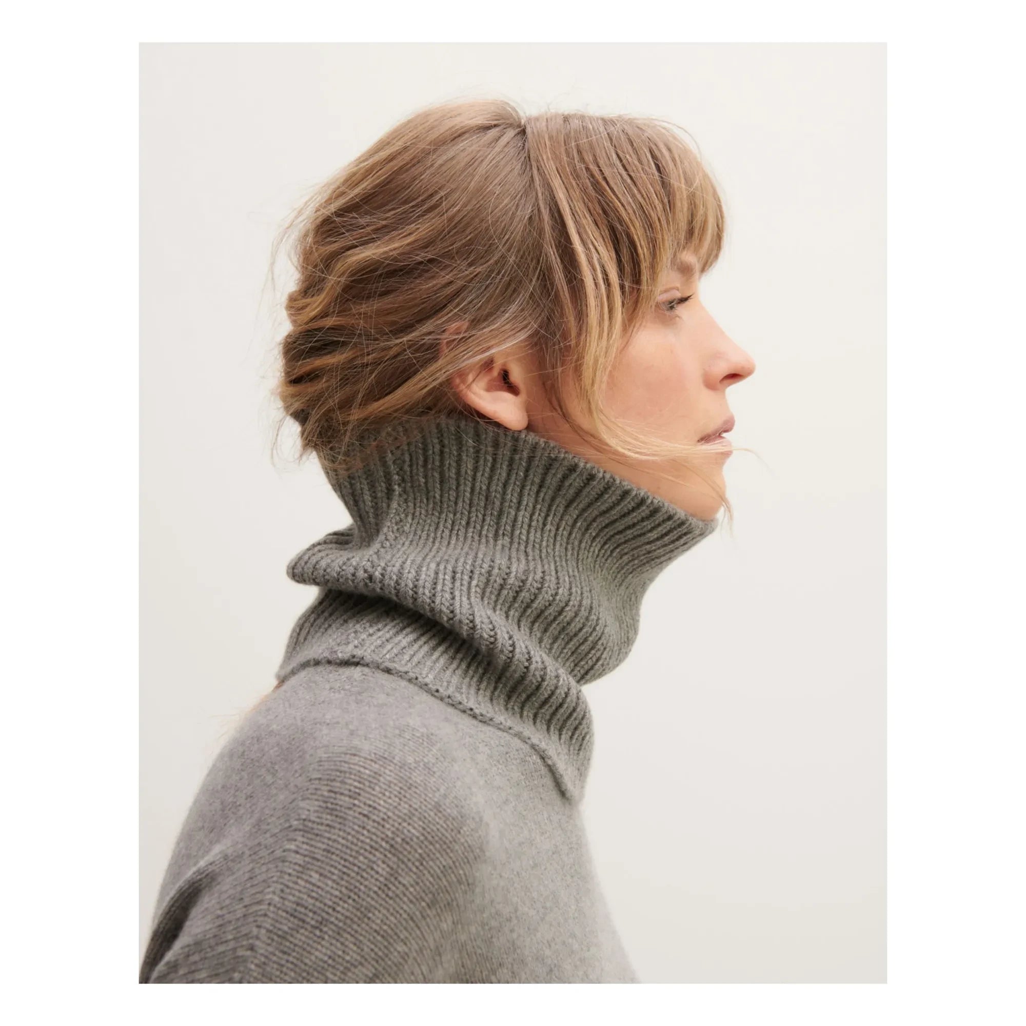 Bompard - 12-Fädiges Kaschmir-Rippstrick-Choker | Silbergrau