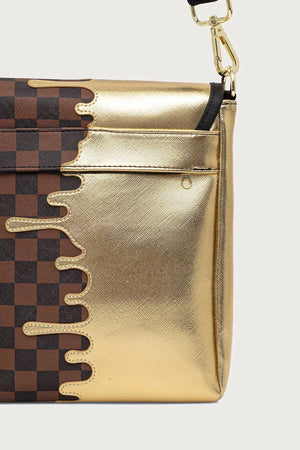 Sprayground - Braune Umhängetasche mit Haien in Paris 910B9340NSZ