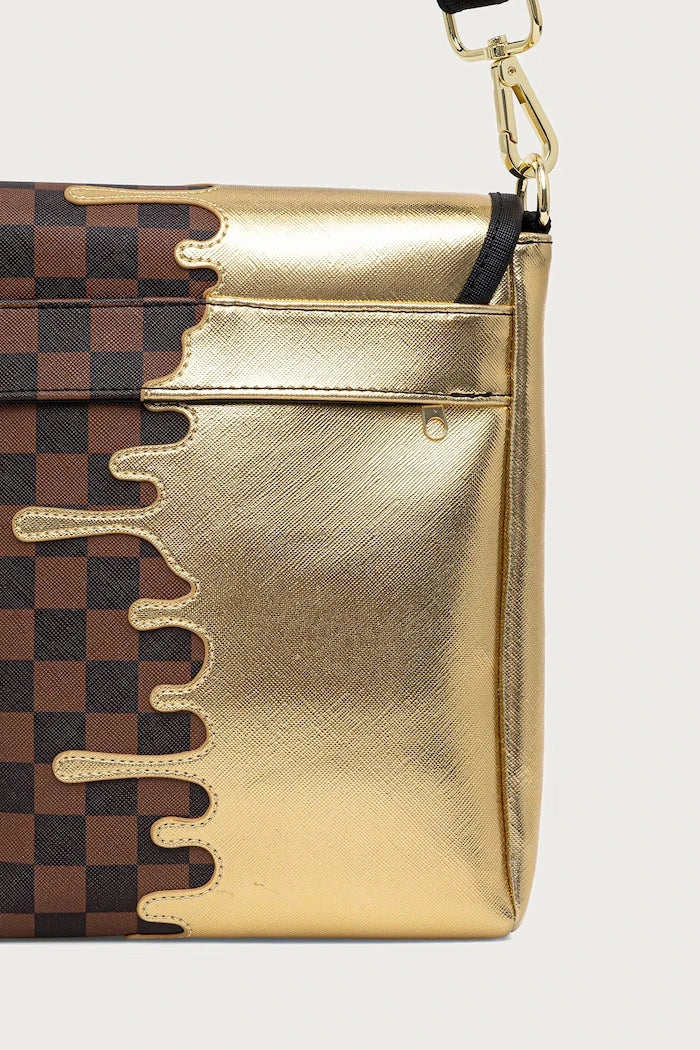 Sprayground - Braune Umhängetasche mit Haien in Paris 910B9340NSZ