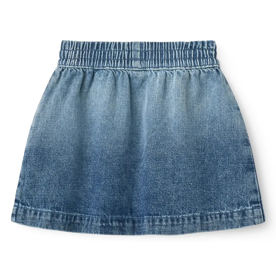 Copenhagen Colors - Denim-Rock mit Blockdruck aus Bio-Baumwolle | Mavi