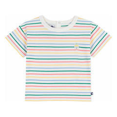 Petit Bateau - Gestreiftes Ice T-Shirt | Weiß