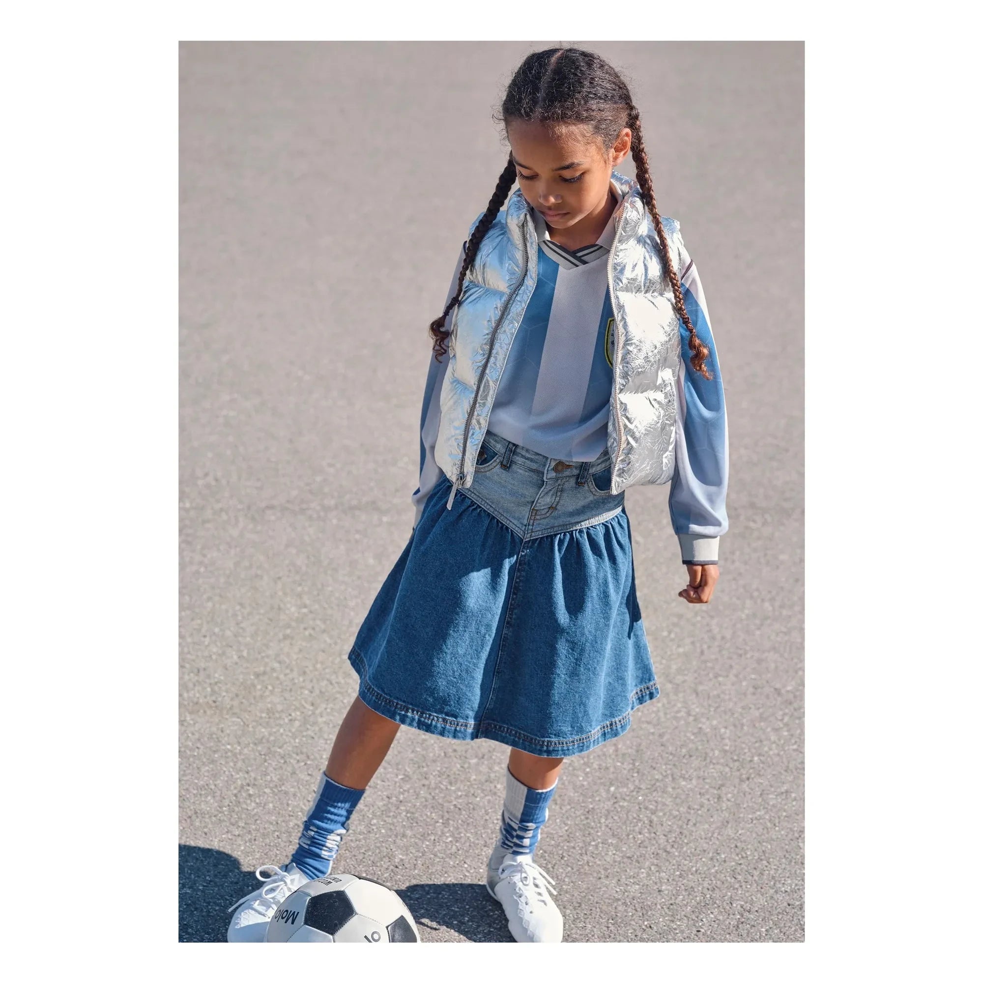 Molo - Becca Denim Organik Pamuk Etekler | Mavi