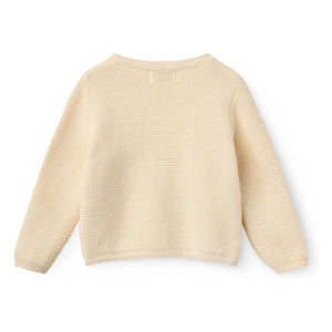Copenhagen Colors – Cache-Coeur-Strickjacke aus Bio-Baumwolle | Creme