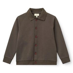 Copenhagen Colors - Elastische Bio-Baumwoll-Strickjacke | Dunkelbraun