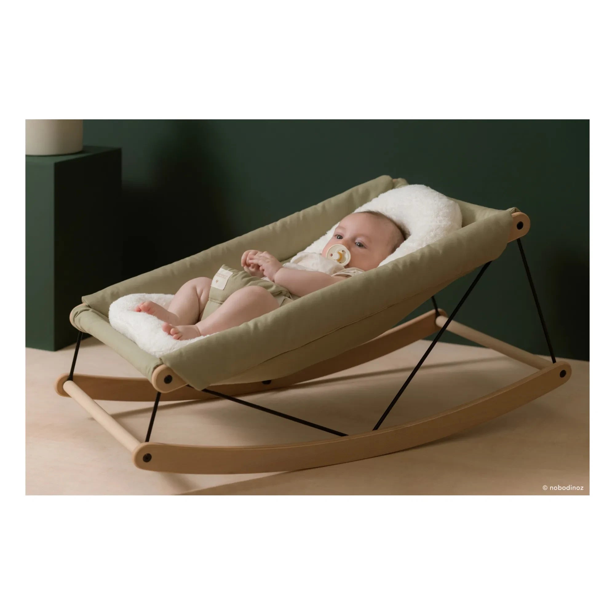 Nobodinoz - Neugeborenen-Einlage aus Bio-Baumwoll-Frottee für die Growing Green Babywippe