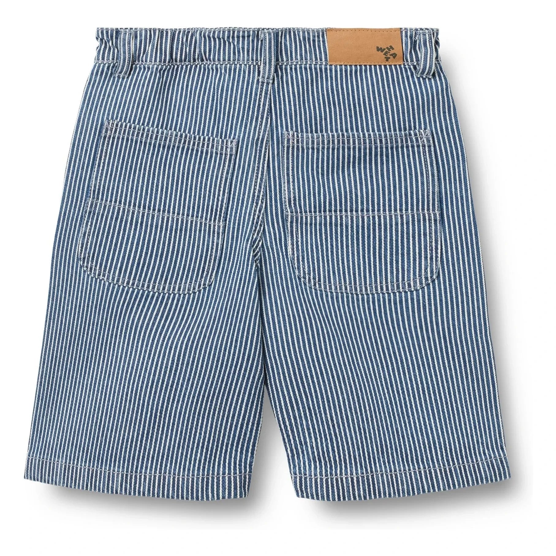 Wheat – Gestreifte Christian Denim Bermudashorts aus Bio-Baumwolle | Blau