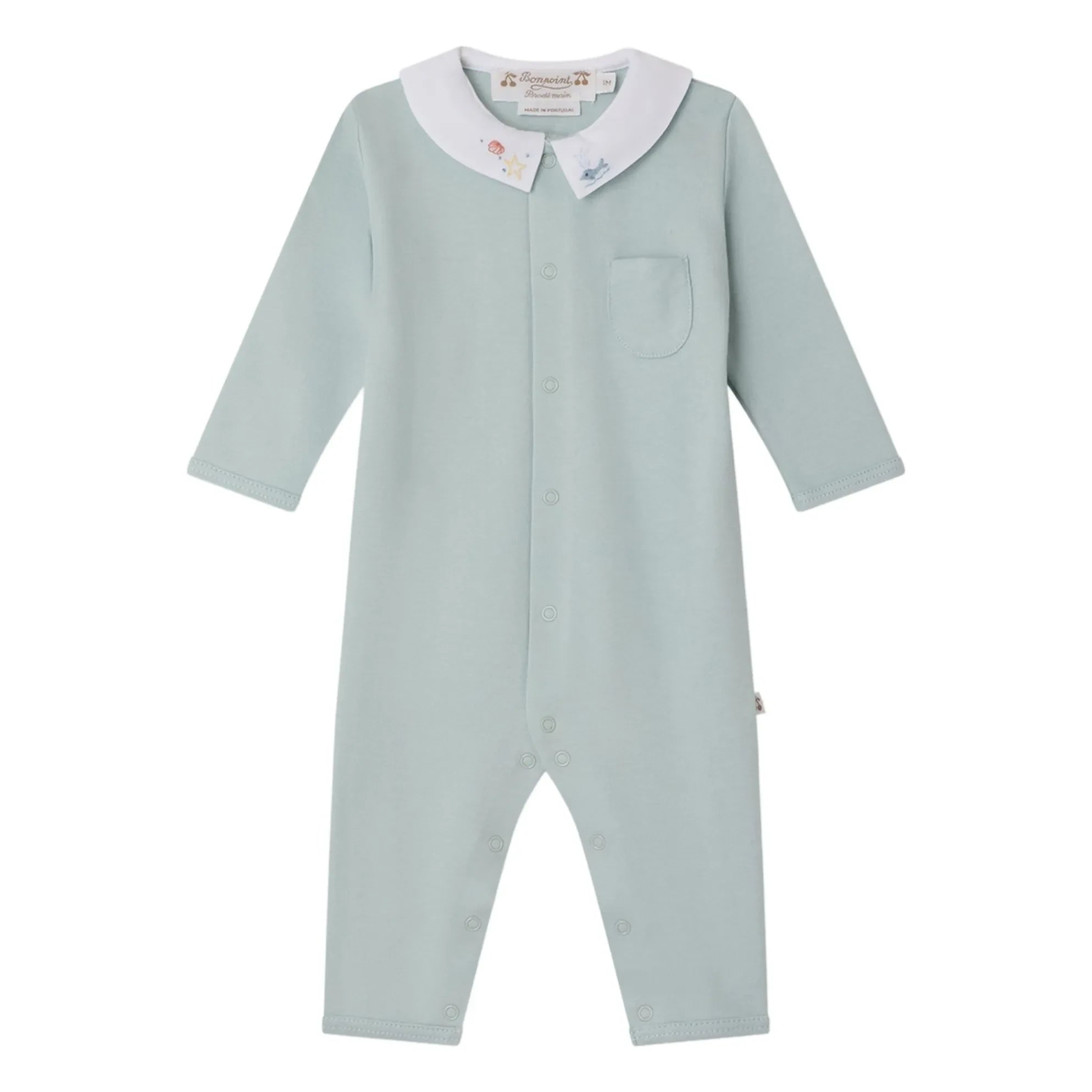 Bonpoint - Anton Pyjama aus Bio-Baumwolle Interlock | Hellblau