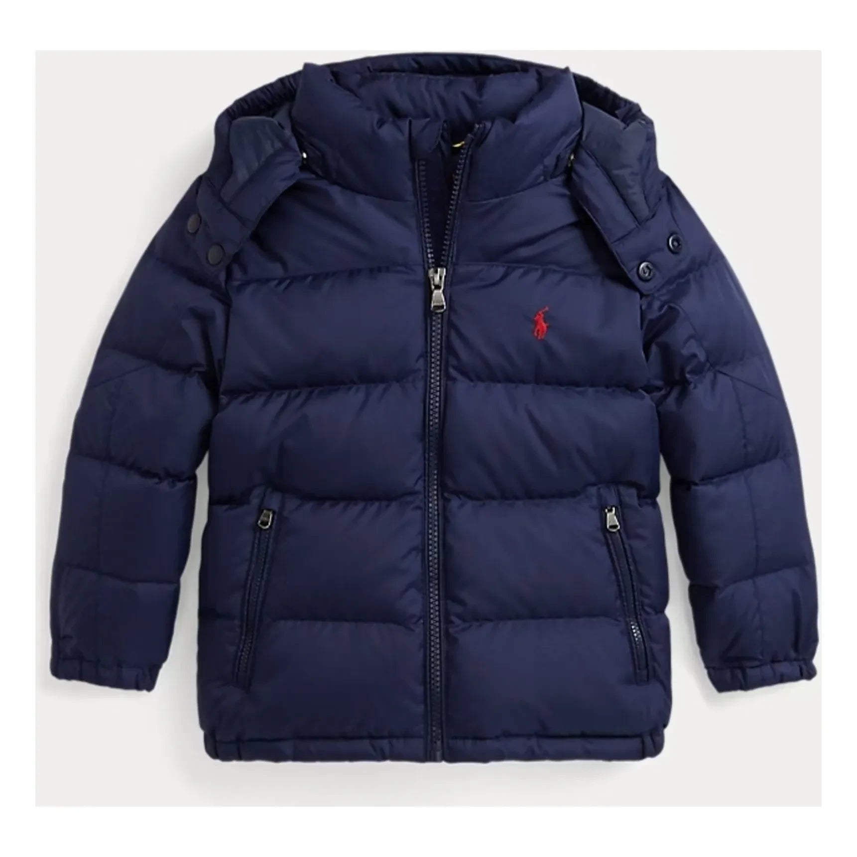 Ralph Lauren – Wattierter Mantel mit Logo aus recycelten Fasern | Marineblau