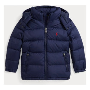 Ralph Lauren – Wattierter Mantel mit Logo aus recycelten Fasern | Marineblau