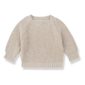1+ in the family - Mola Leinenpullover | Beige