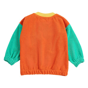 Bobo Choses - Farbblock Baby Sweatshirt aus Bio-Baumwolle | Orange
