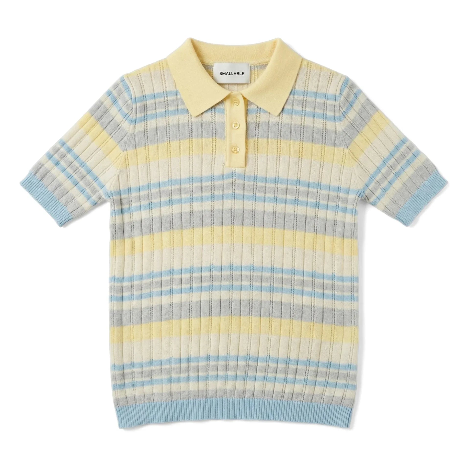 Smallable Woman - Selma gestreiftes Polo-Shirt | Blassgelb