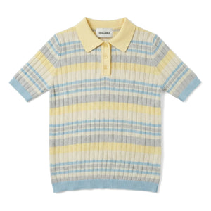 Smallable Woman - Selma gestreiftes Polo-Shirt | Blassgelb