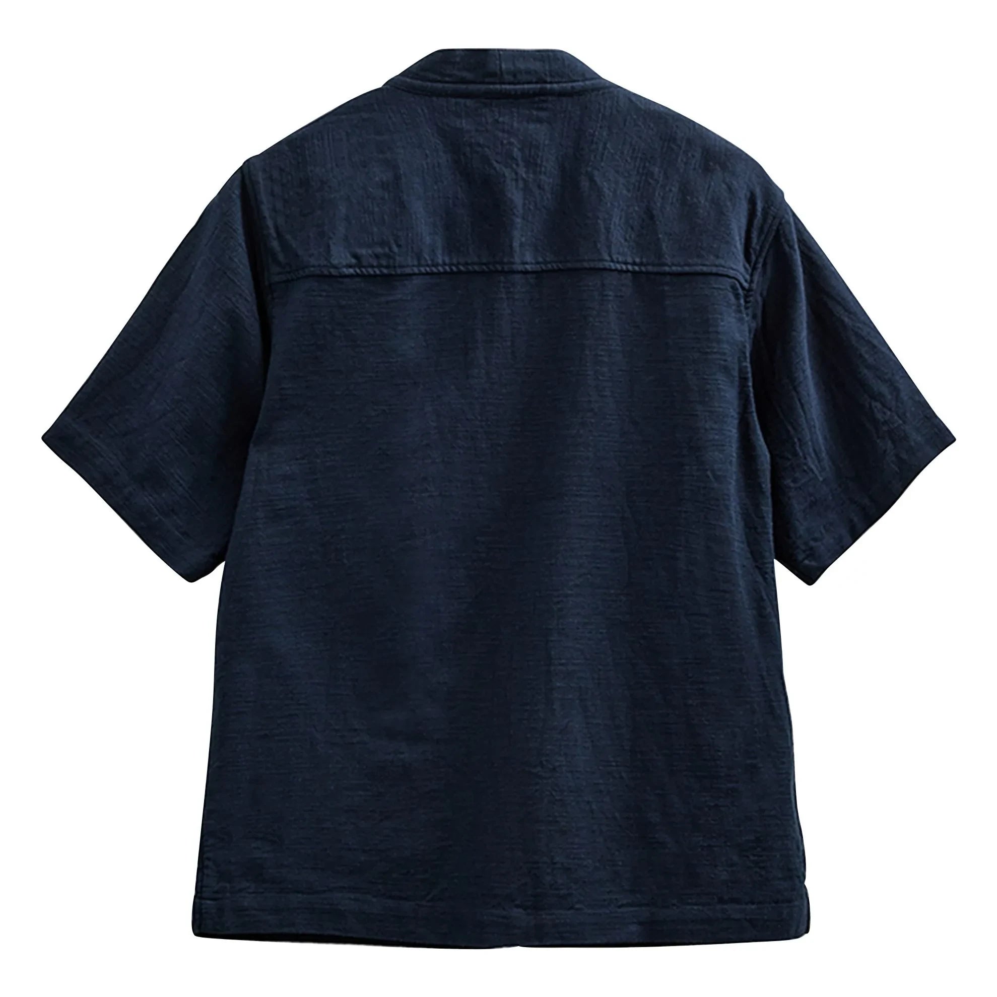 Anerkjendt - Akjesper Twill Kurzarm-Kimono | Dunkelblau