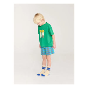 Bobo Choses - Salt and Pepper Bio-Baumwolle T-Shirt und Shorts Set | Grün