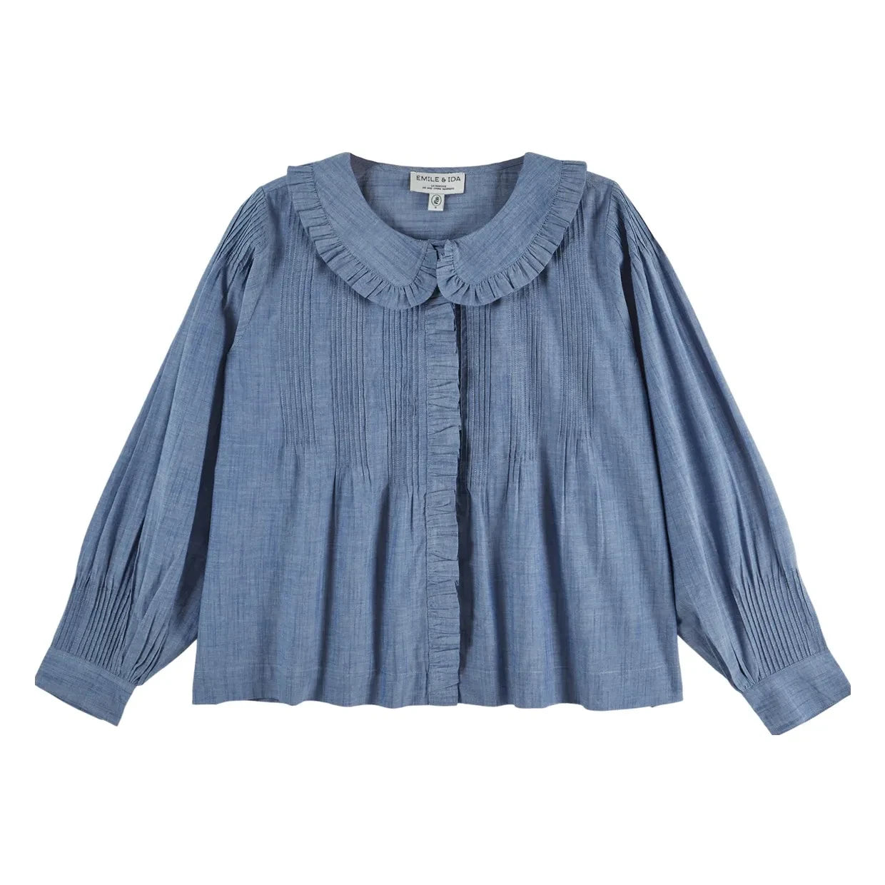 Emile et Ida - Ella Chambray Bluz | Mavi