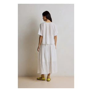 Hod - Yeşim Bestickte Bluse | Weiß