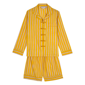 Maria de la Orden - Cali Gestreifter Pyjama aus Baumwolle | Gelb