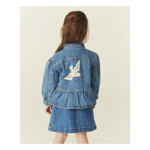 Copenhagen Colors - Jeansjacke Vögel Bio-Baumwolle | Blau