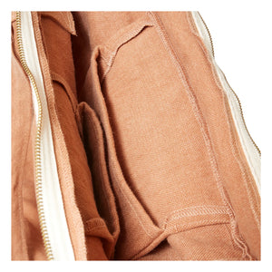 Adorna - Leinen-Clutch | Terrakotta