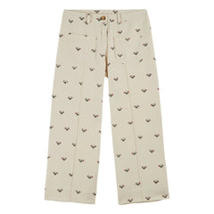 Emile et Ida - Baumwollhose mit Erdbeeren | Creme