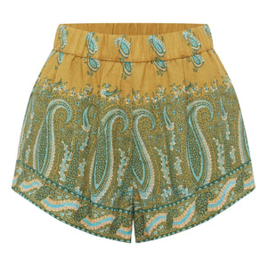 Boteh - Lucent Leinen-Shorts | Grün