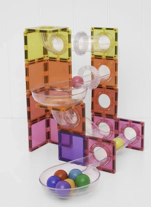 Connetix - Regenbogen | 114-teiliges Glänzendes Kugelrennen-Set