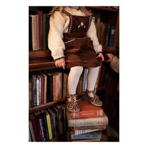 Petit Nord - T-Riemen-Leopardenslip | Braun