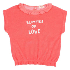 Búho - Summer Of Love Rüschen-Terry-Shirt | Rot