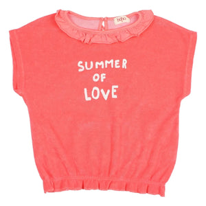 Búho - Summer Of Love Rüschen-Terry-Shirt | Rot