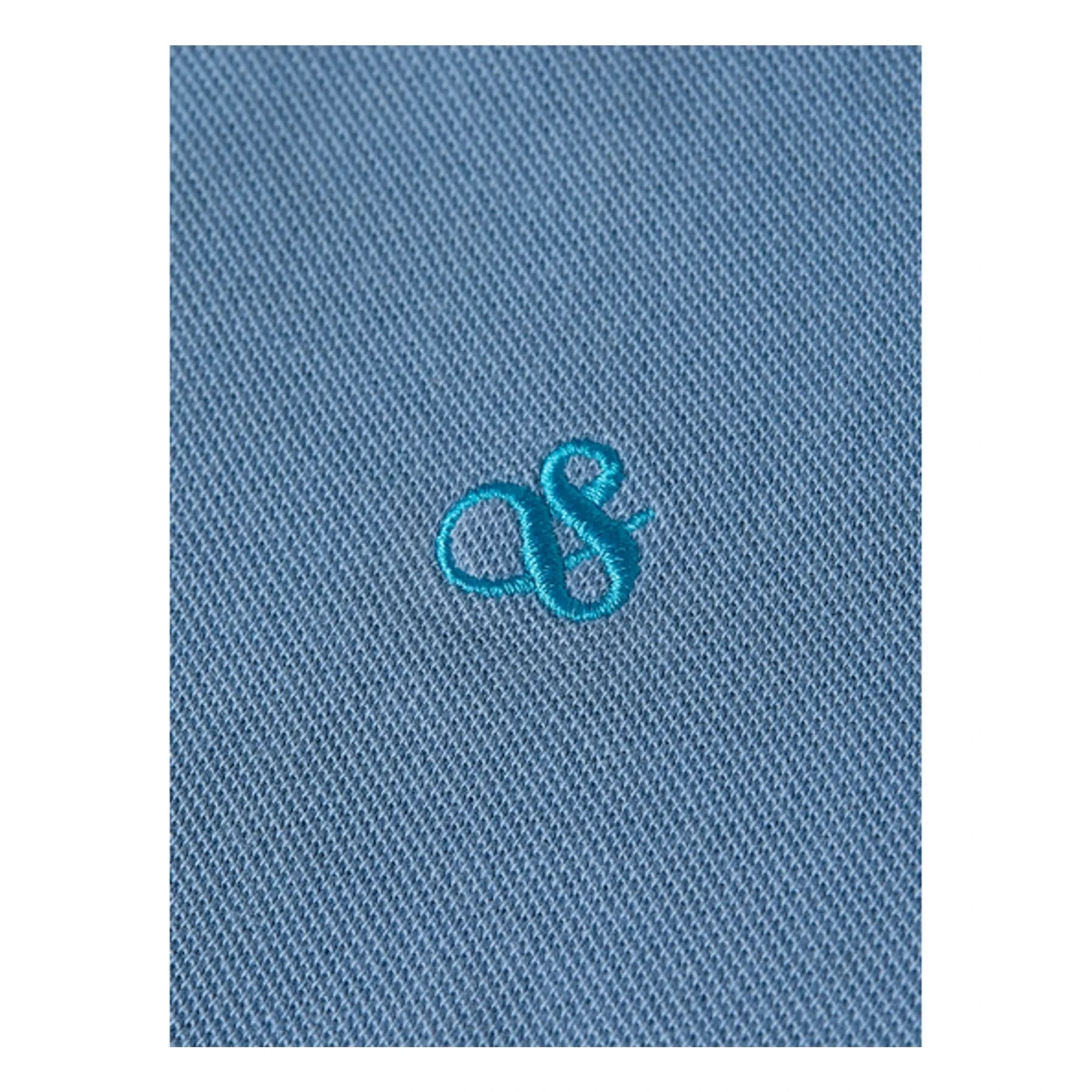 Scotch & Soda – Poloshirt mit gesticktem Logo | Graublau