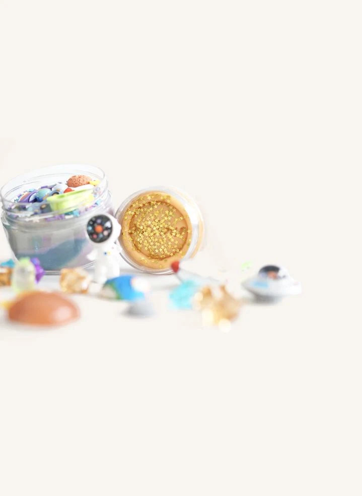 Einladung zum Vorstellen - Überraschungs-Spielknete-Set - Weltraum