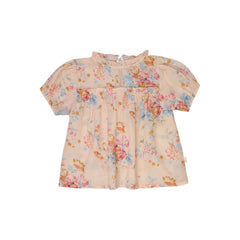 Lilinoa - Elise Geblümte Baumwollbluse | Pfirsich