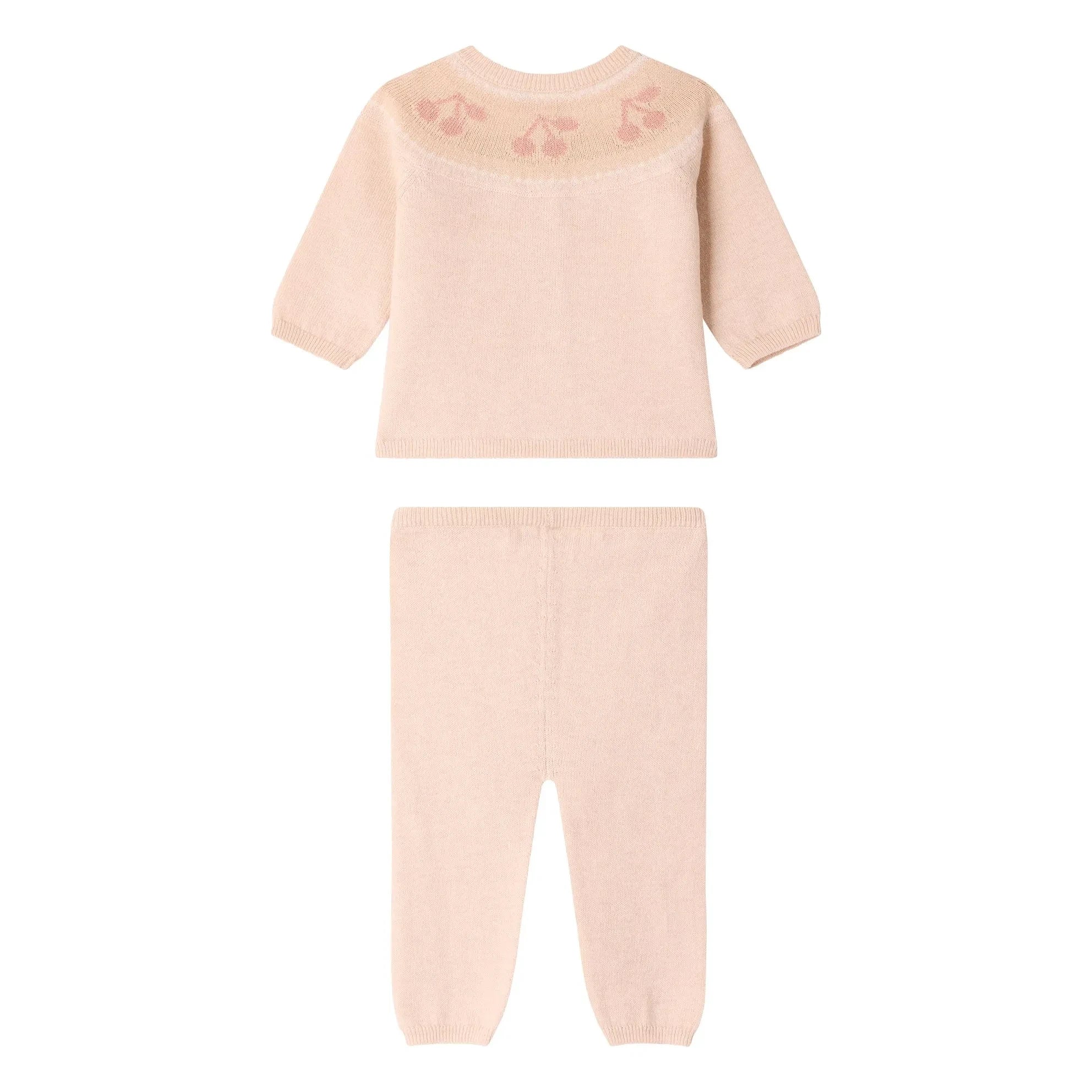 Bonpoint – Jenny Laine Cardigan- und Hosen-Set | Hellrosa