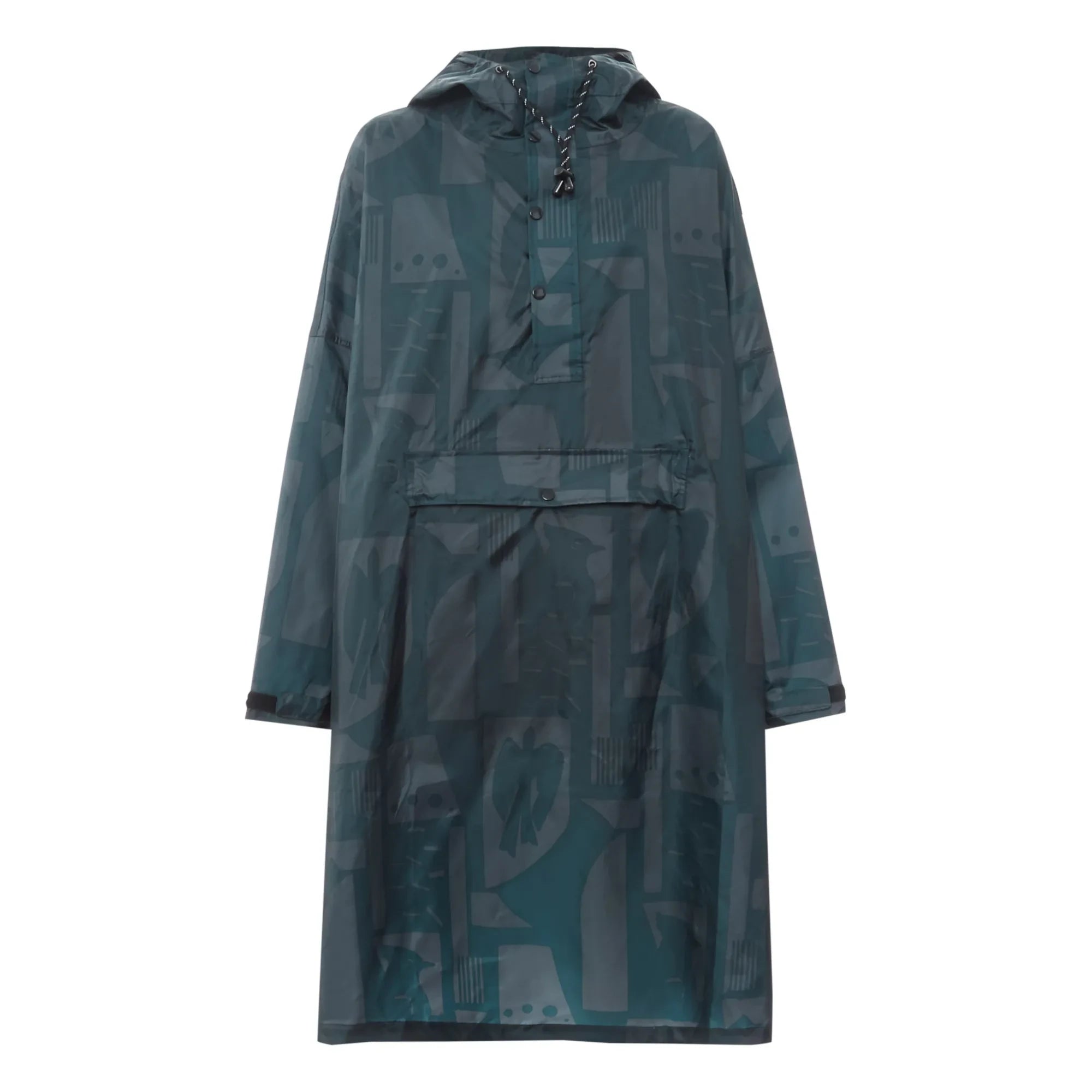 Rainkiss - Art Camo Wasserdichter Poncho | Schwarz