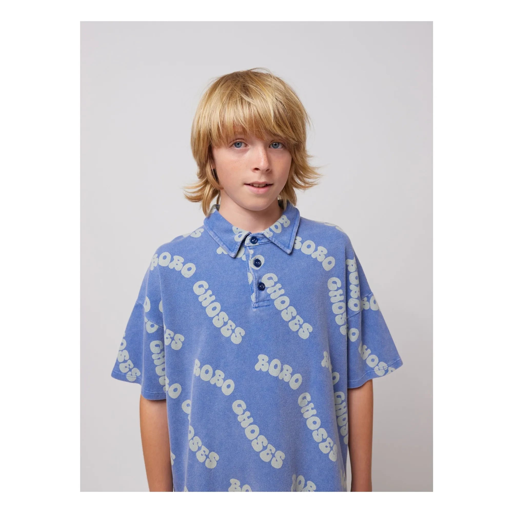 Bobo Choses - Poloshirt mit Logo aus Bio-Baumwolle | Blau
