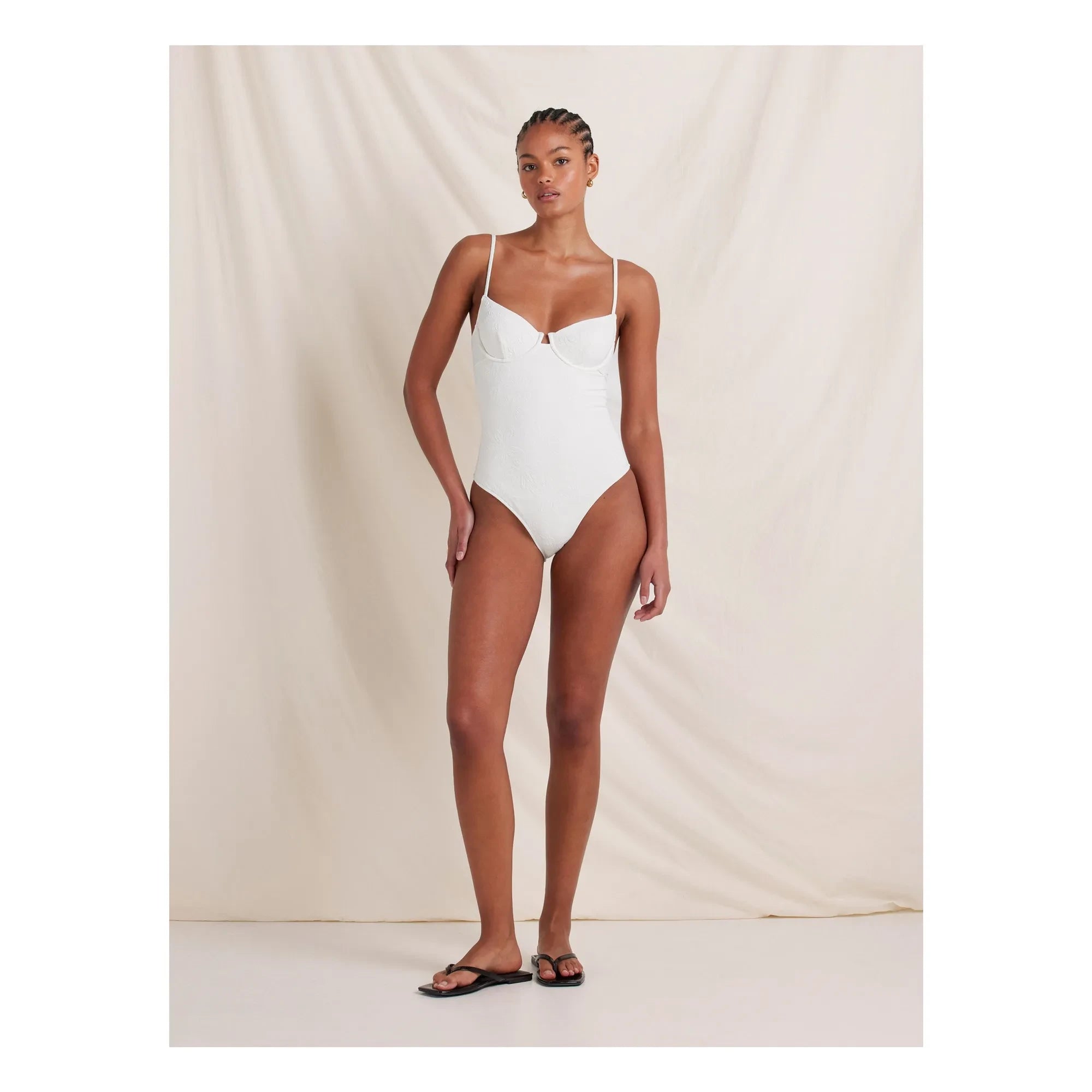 Peony – Quintessential Recycled Fiber 1-Teiliger Jersey | Weiß
