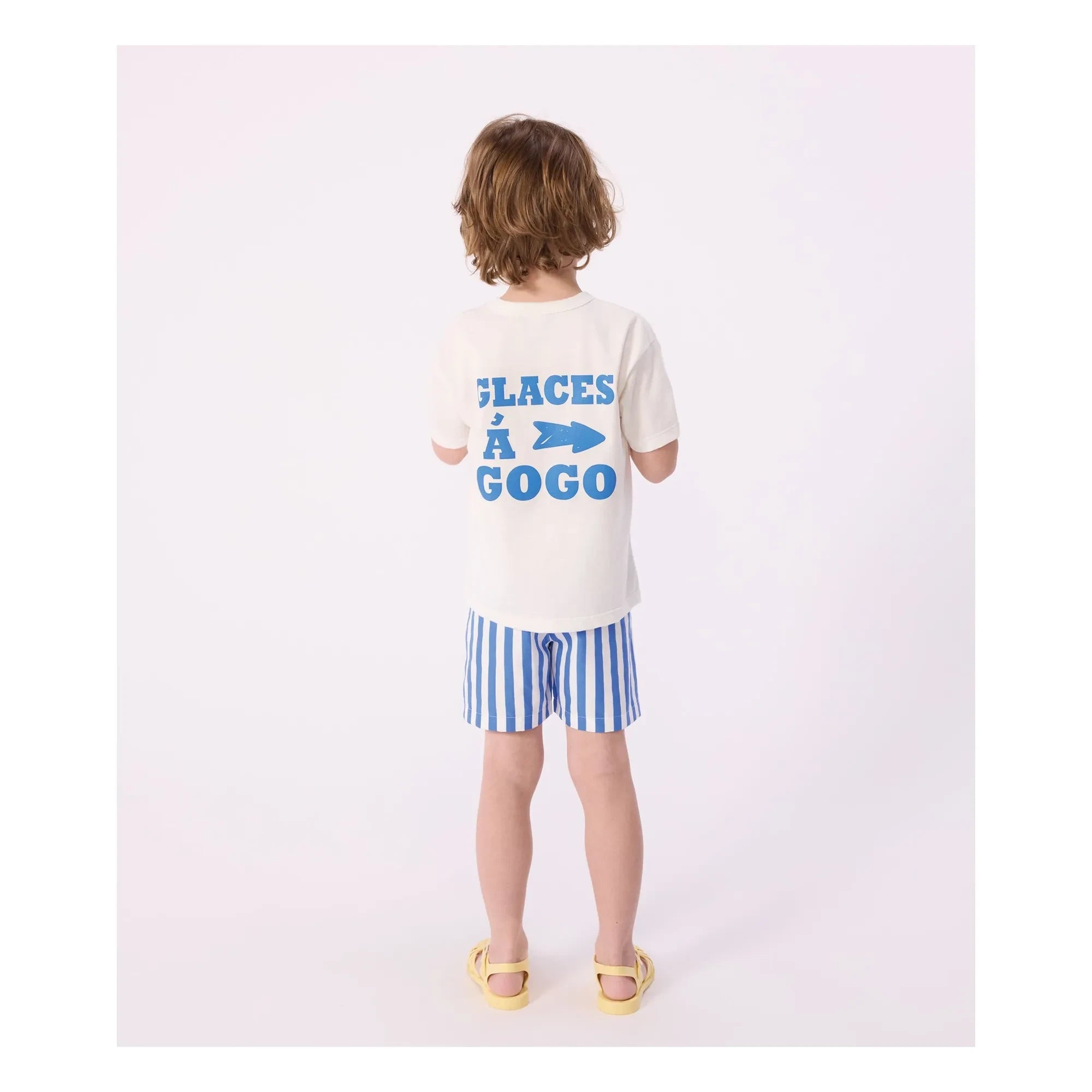Petit Bateau - Geri Dönüştürülmüş Lif Çizgili Mayo Şortu | Mavi