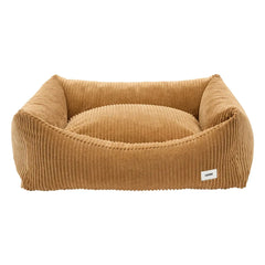 Cafide - Snozy Samt-Hundebett | Senfgelb