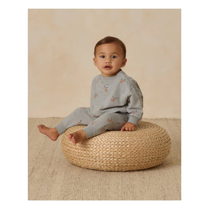 Quincy Mae - Elan Jogginghose aus Bio-Baumwolle | Grau-blau