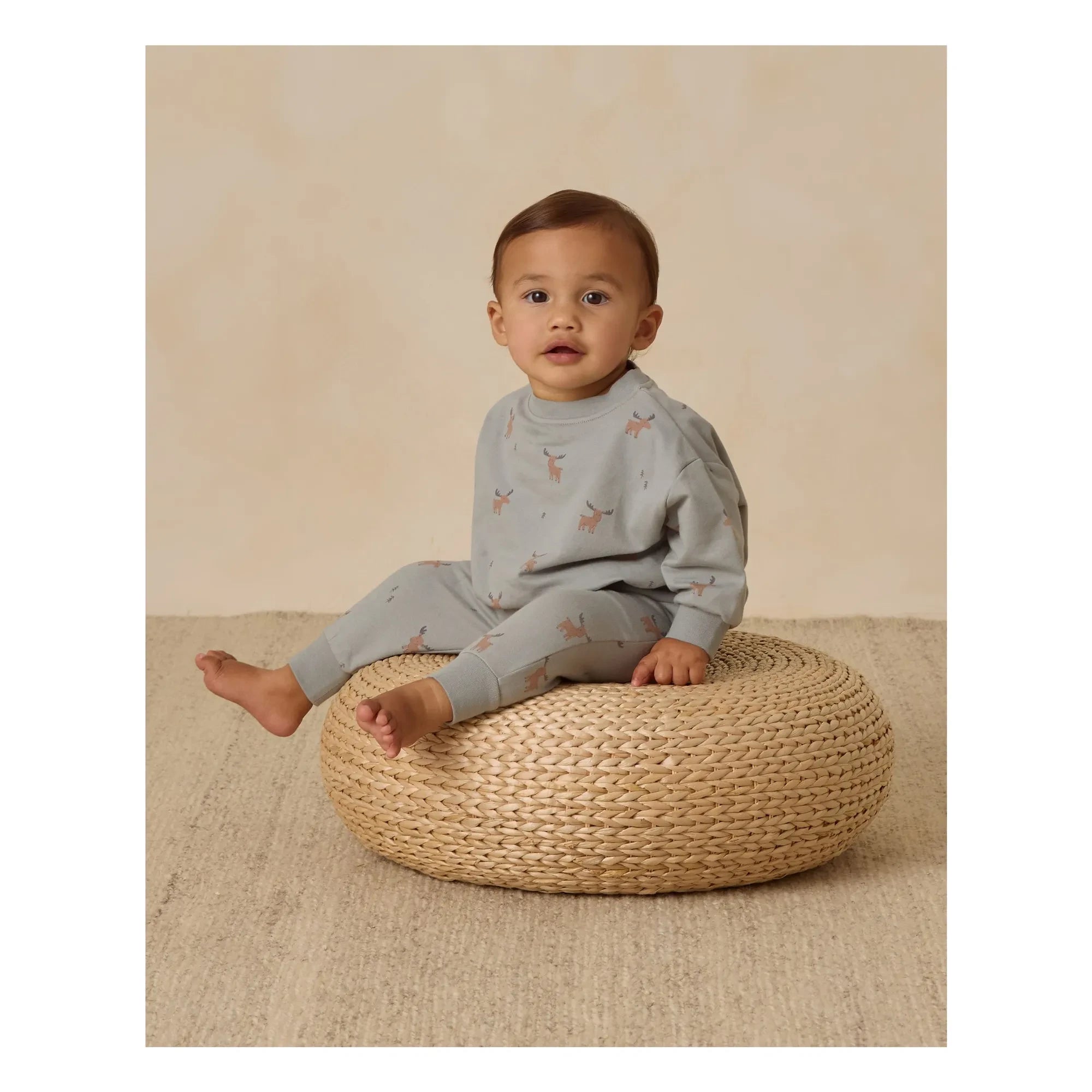 Quincy Mae - Elan Jogginghose aus Bio-Baumwolle | Grau-blau