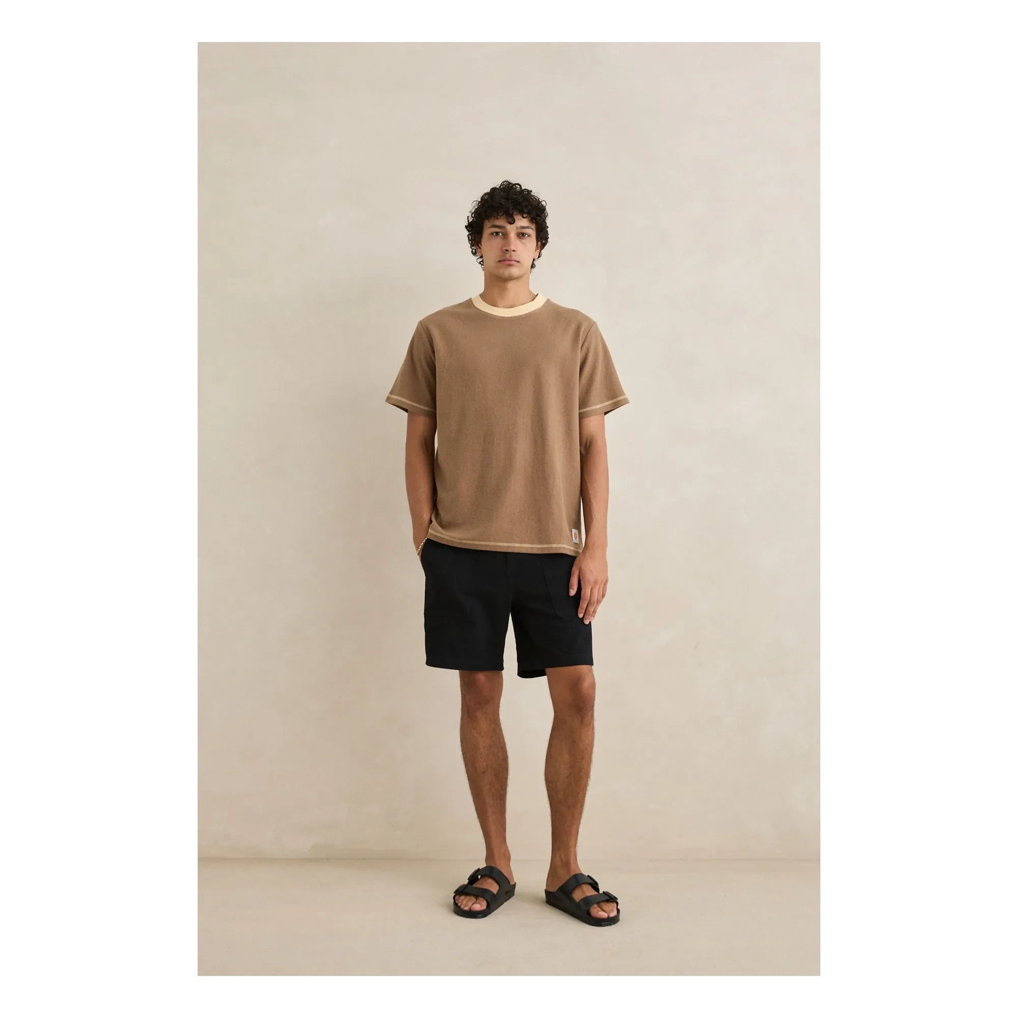 Rhythm – Kontrast Vintage T-Shirt | Braun