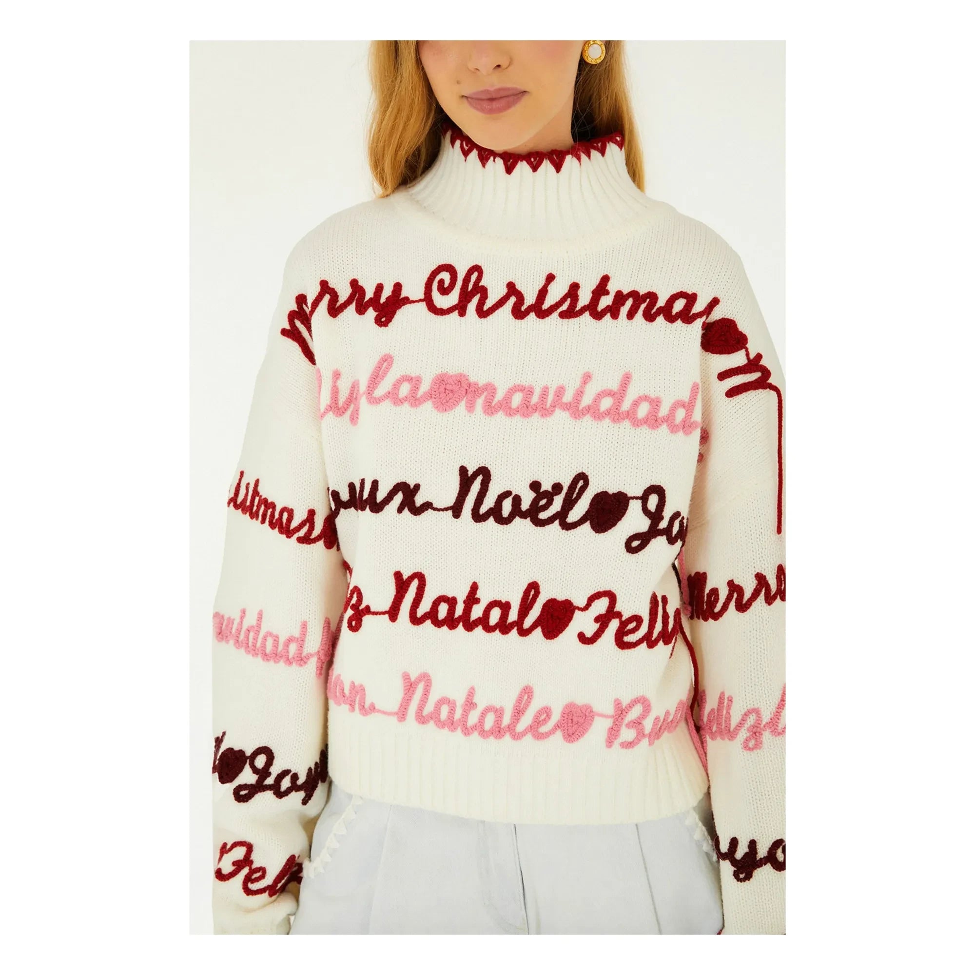 Farm Rio - Weihnachtspullover | Ecru