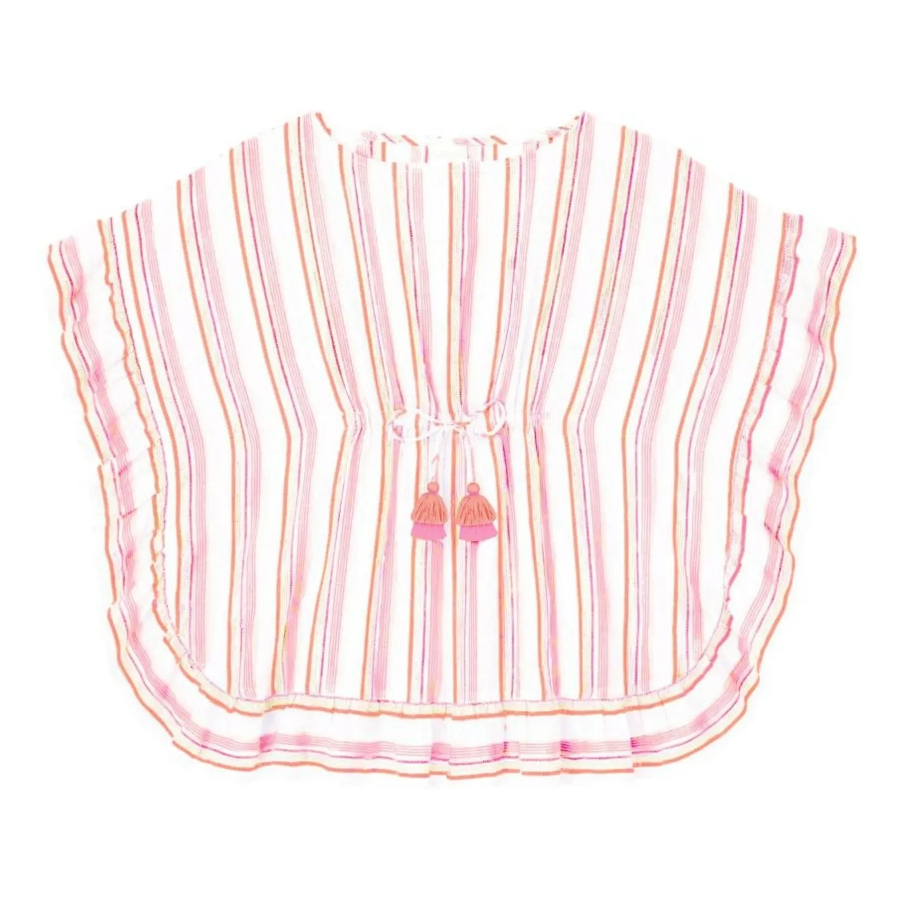 Lison Paris - Gestreifter Metallic-Kaftan | Rosa