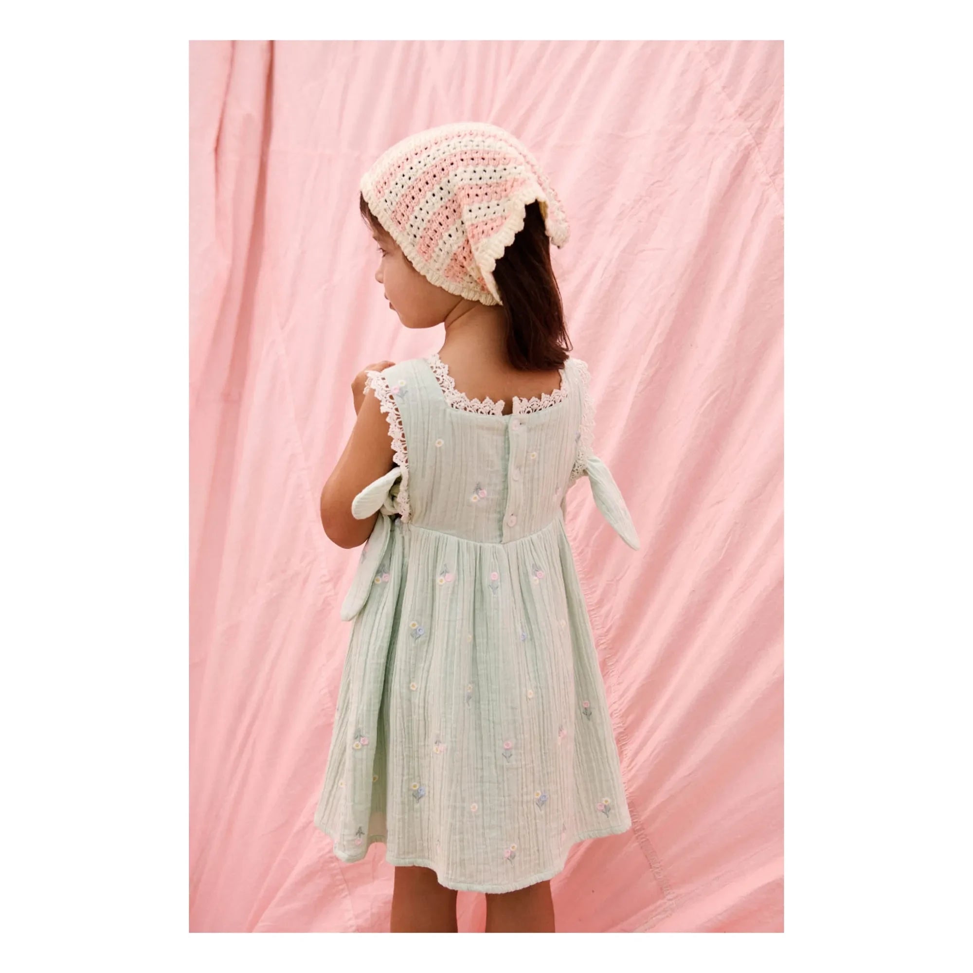 Louise Misha - Aloisa Fleurie Latzkleid | Mandelgrün