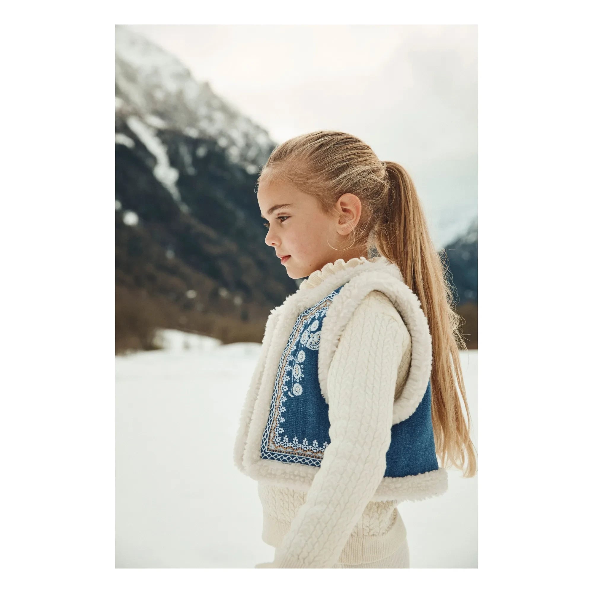 Louise Misha - Wende-Westenjacke aus Kunstpelz Librana | Jeansblau