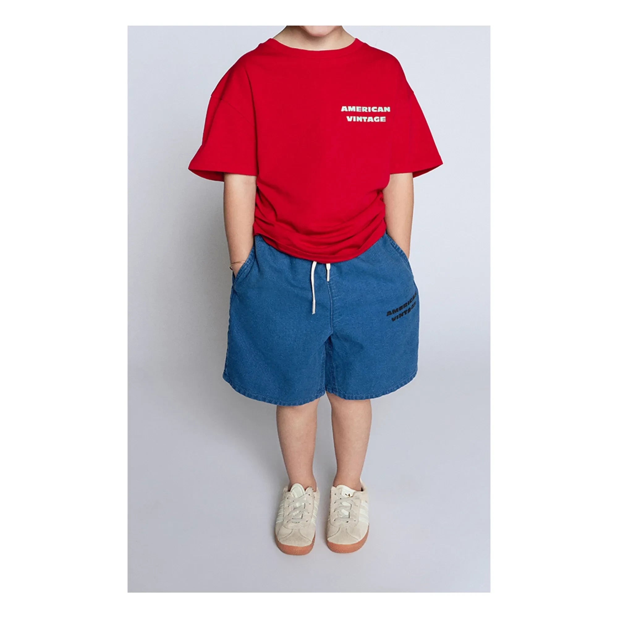 American Vintage - Bermuda-Business-Hose Cordon Comow | Blau