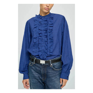 Laurence Bras - Magrita Baumwoll-Gingham-Bluse | Blau