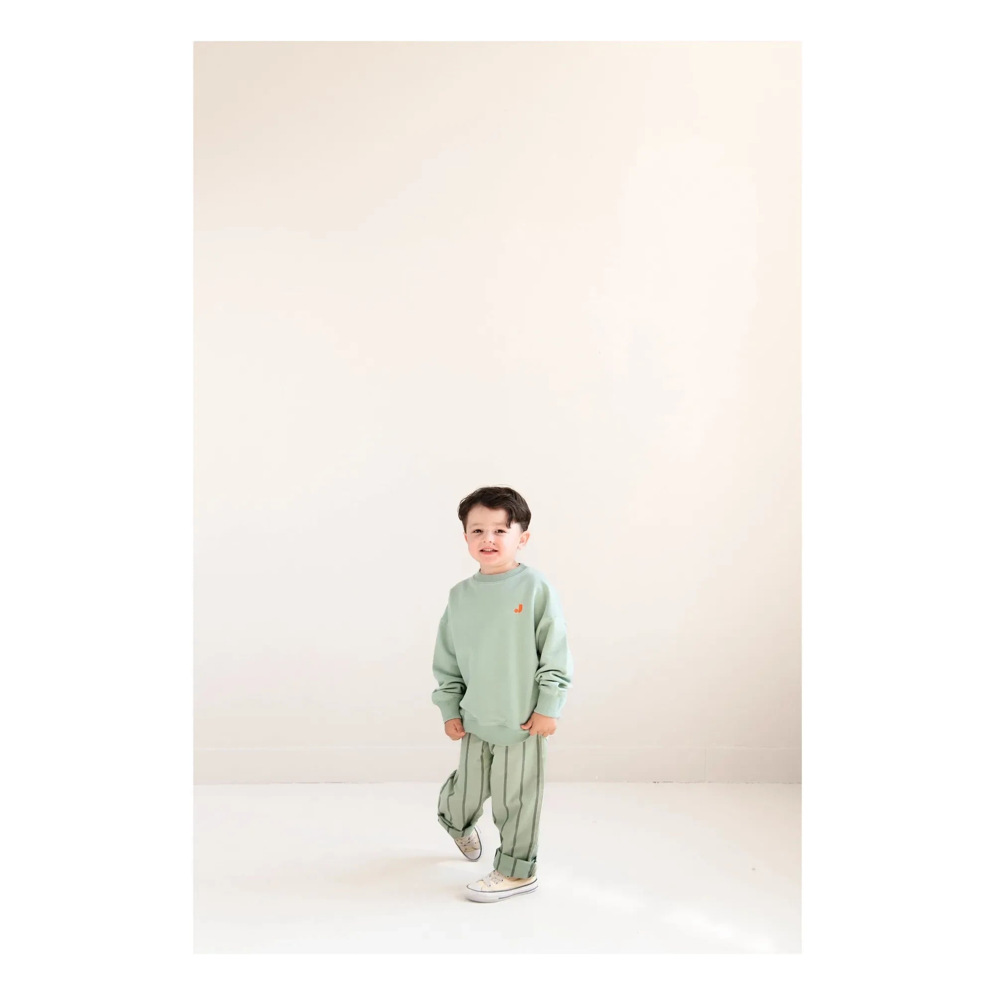 Jenest - Happy Bird Bio-Baumwoll-Sweatshirt | Mandelgrün
